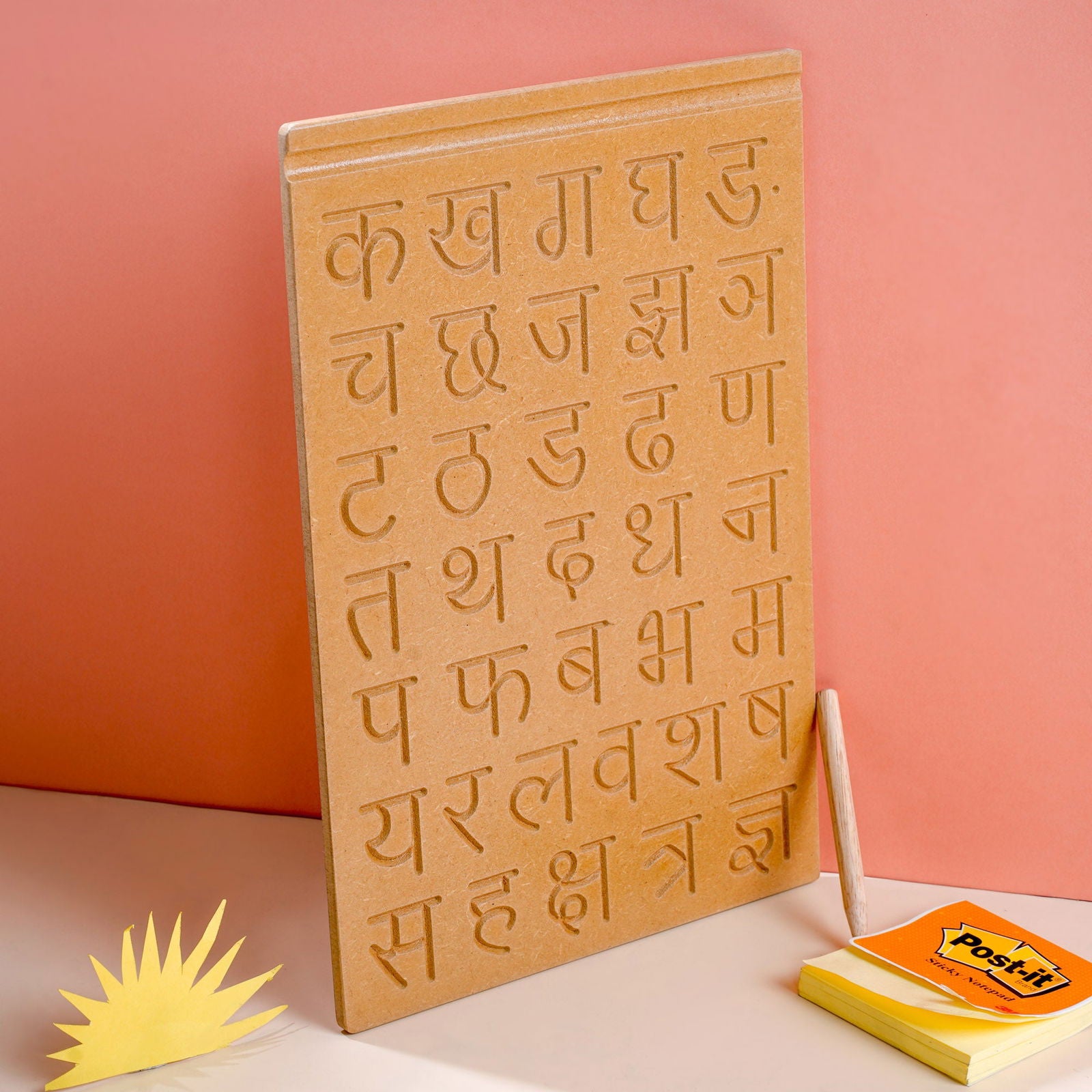 Wooden Picture Educational Board - Hindi Consonant Puzzle - Tinycubs - 
