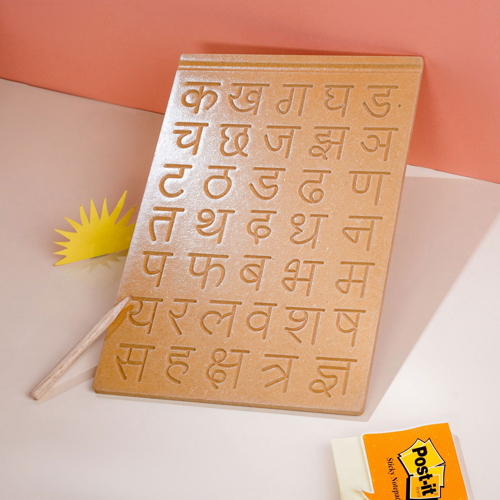 Wooden Picture Educational Board - Hindi Consonant Puzzle - Tinycubs - 
