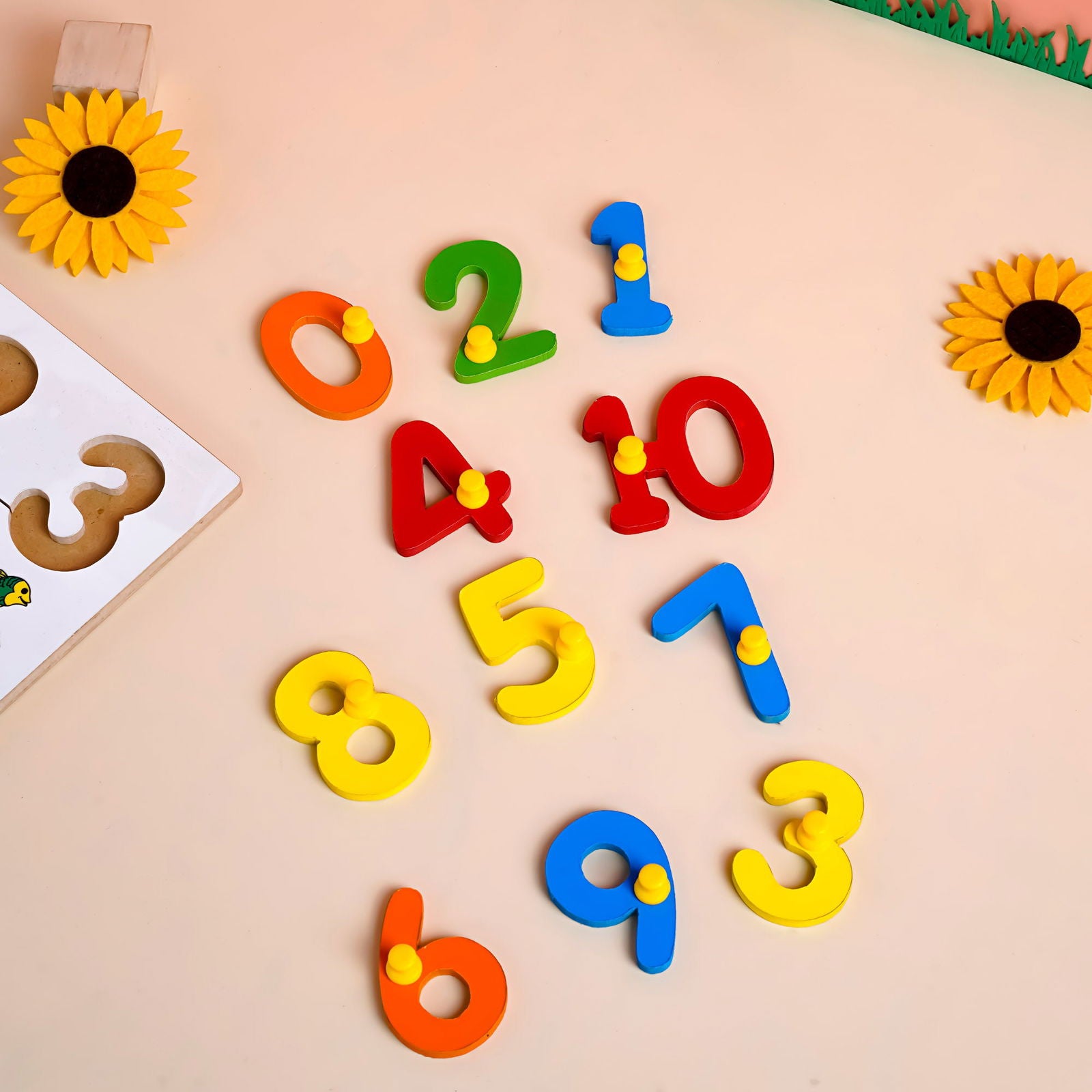 Wooden Picture Educational Board - Numbers-Puzzle - Tinycubs - 