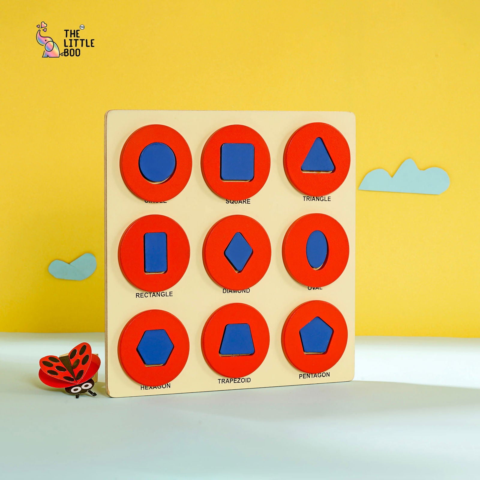 Wooden Picture Educational Board - Shape-Puzzle - Tinycubs - 