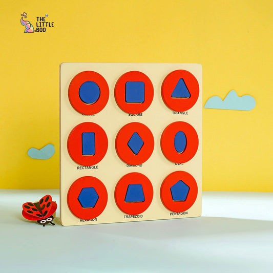 Wooden Picture Educational Board - Shape-Puzzle - Tinycubs - 