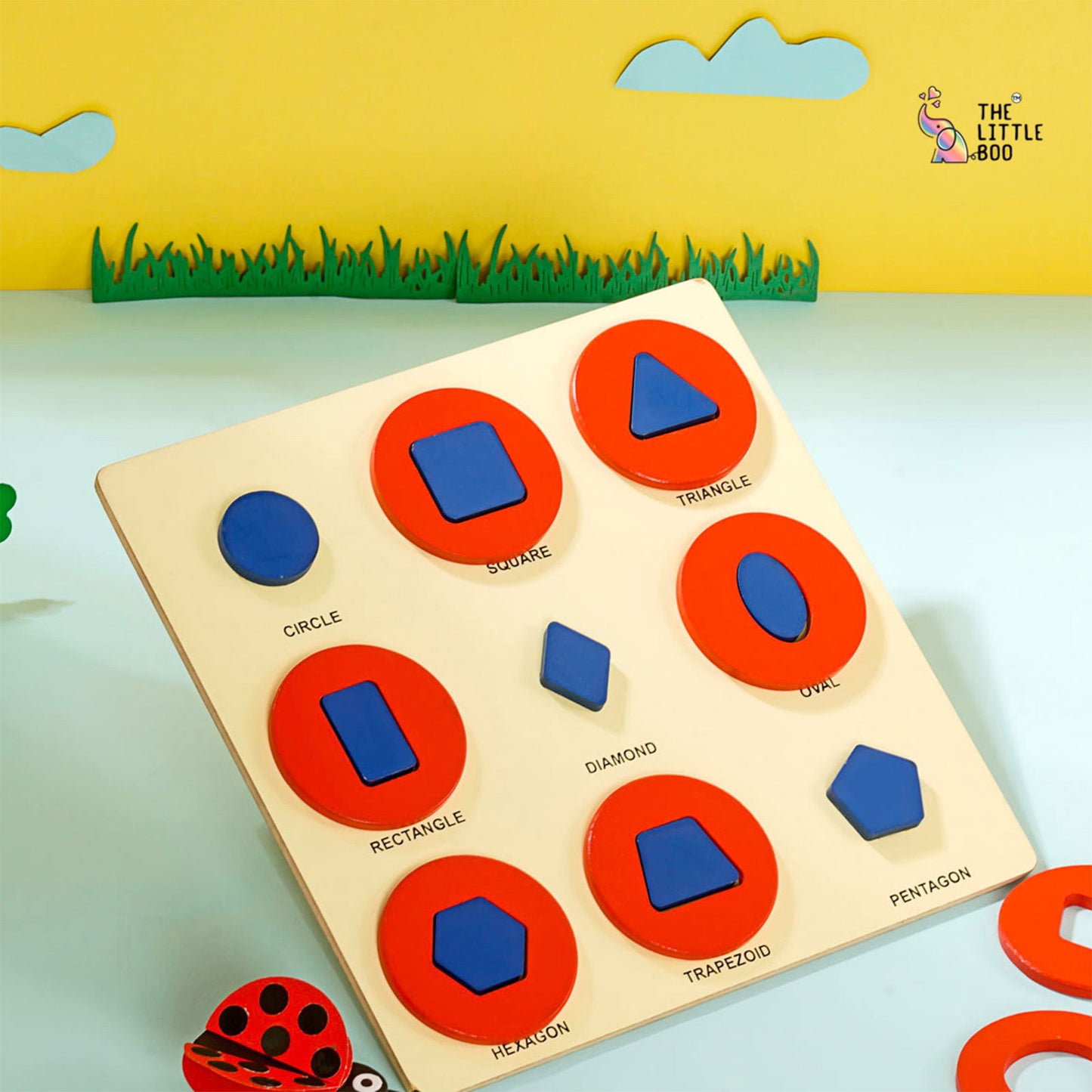 Wooden Picture Educational Board - Shape-Puzzle - Tinycubs - 