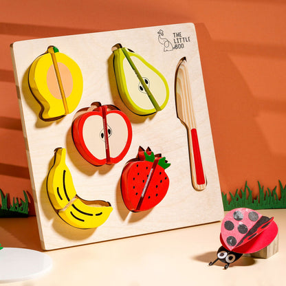 Wooden Raised Cut Fruit Tray - Tinycubs - 