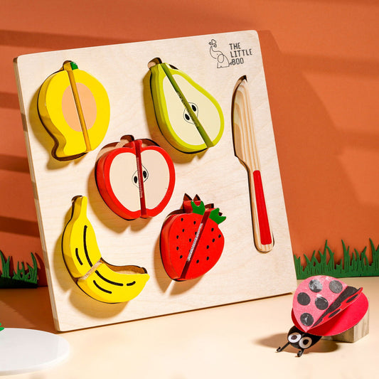 Wooden Raised Cut Fruit Tray - Tinycubs - 