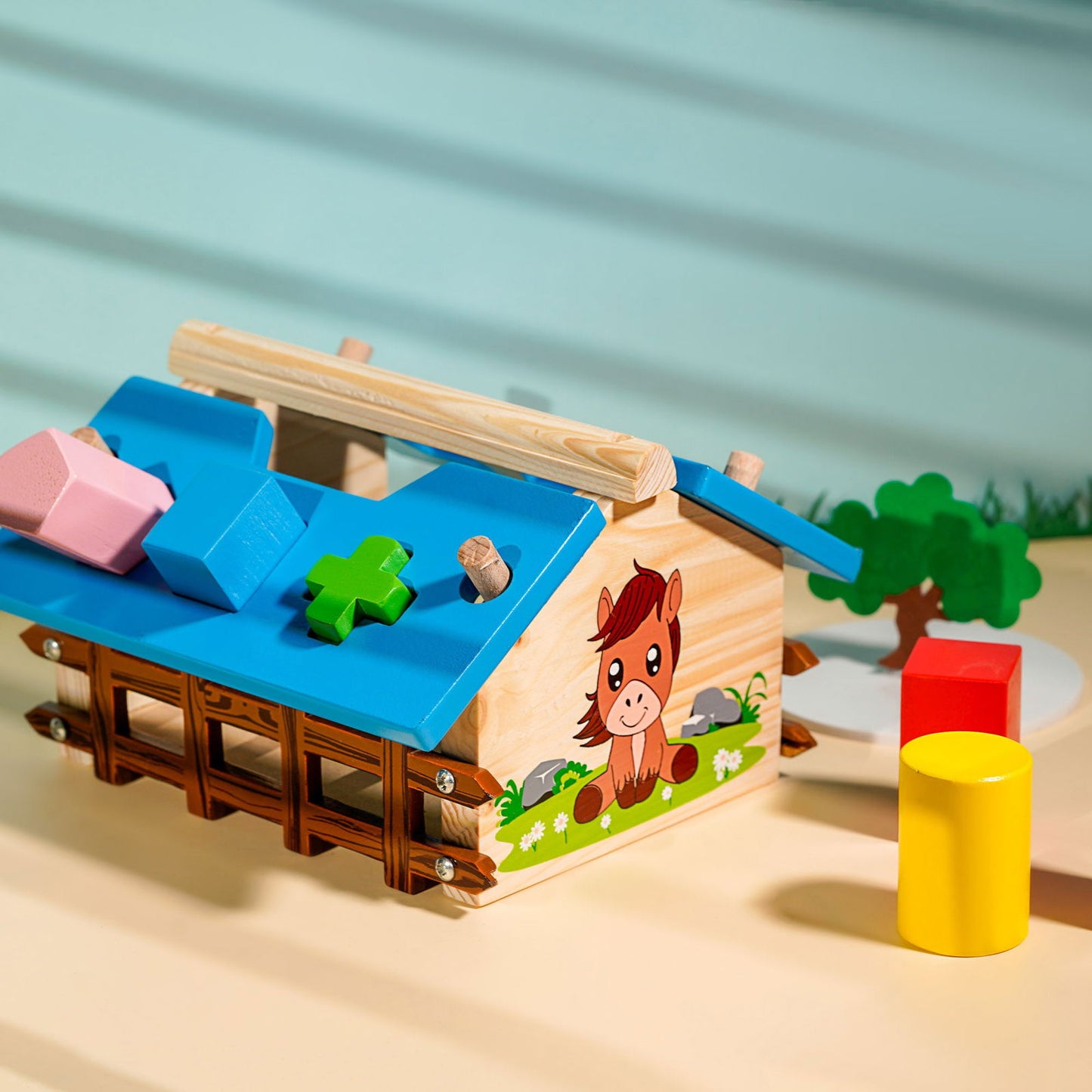 Wooden Shape Sorting Hut - Tinycubs - 