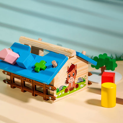 Wooden Shape Sorting Hut - Tinycubs - 