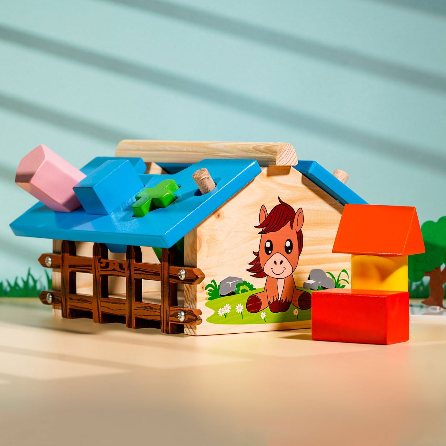 Wooden Shape Sorting Hut - Tinycubs - 