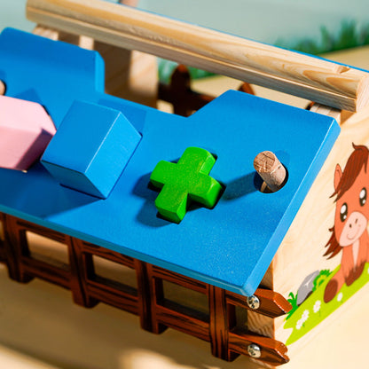 Wooden Shape Sorting Hut - Tinycubs - 