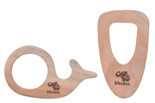 Wooden Teethers - Dolphin & triangle - Tinycubs - 