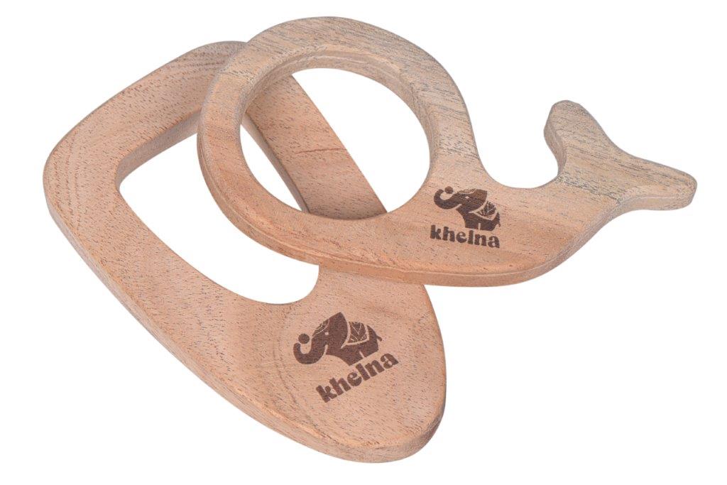 Wooden Teethers - Dolphin & triangle - Tinycubs - 