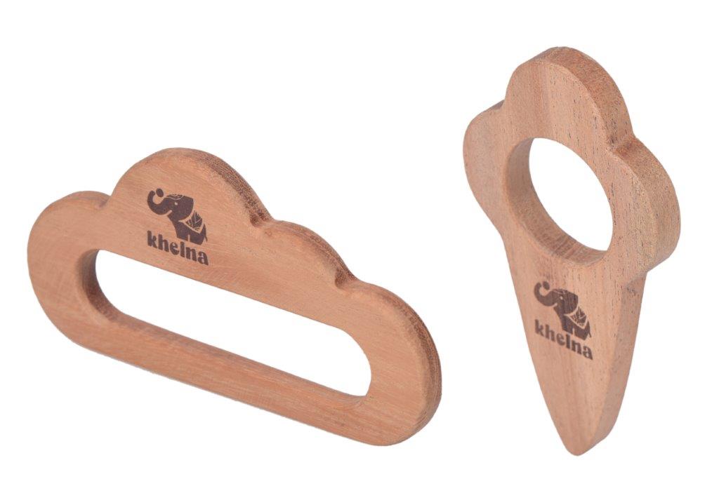 Wooden Teethers - Ice-cream & Cloud - Tinycubs - 