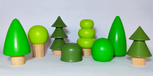 Wooden trees set of 8 - Tinycubs - 