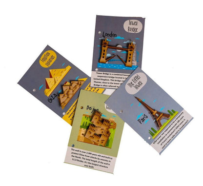 World Monuments flashcards with Activity with Wooden Monuments. - Tinycubs - 