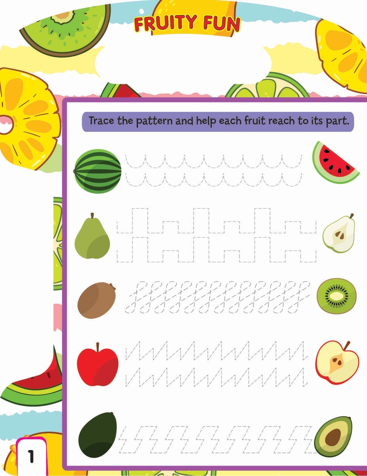 Write and Wipe Book  Fruit - Tinycubs - 