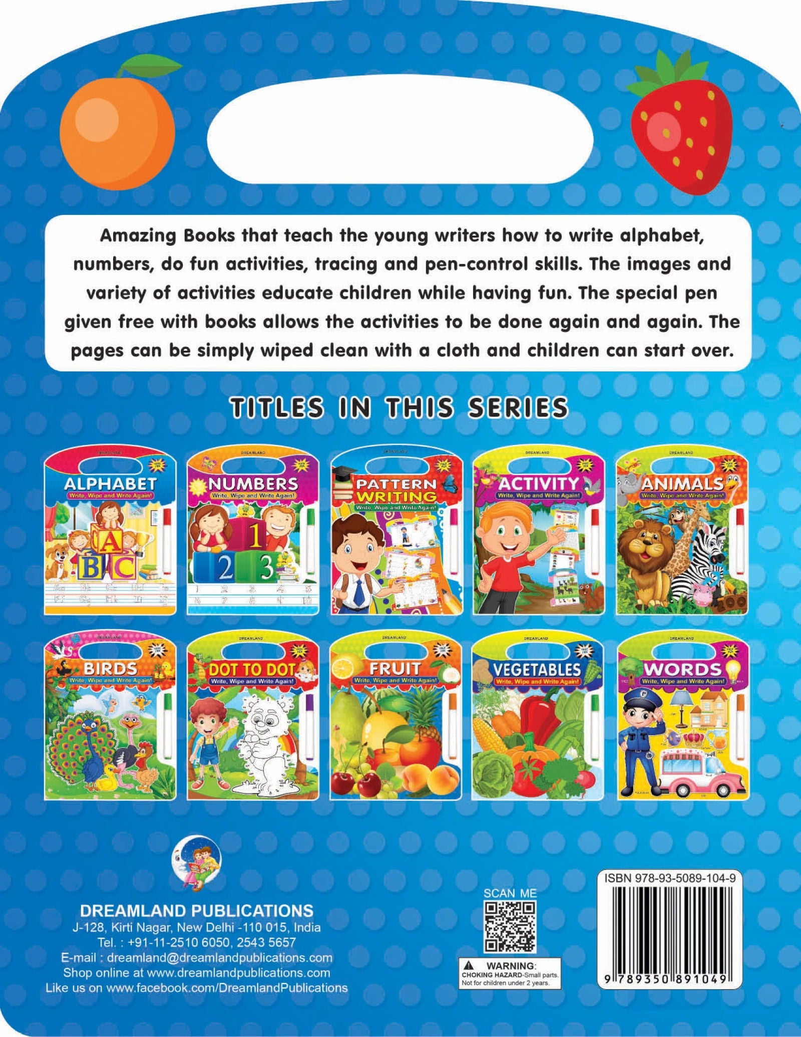 Write and Wipe Book  Fruit - Tinycubs - 