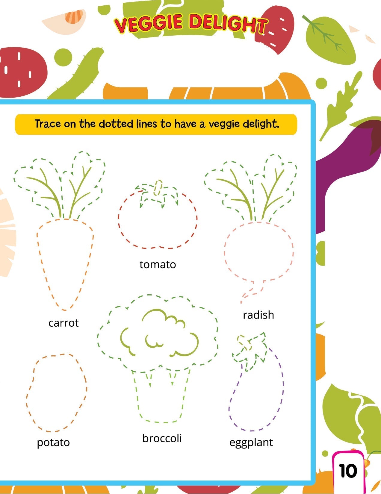 Write and Wipe Book  Vegetables - Tinycubs - 