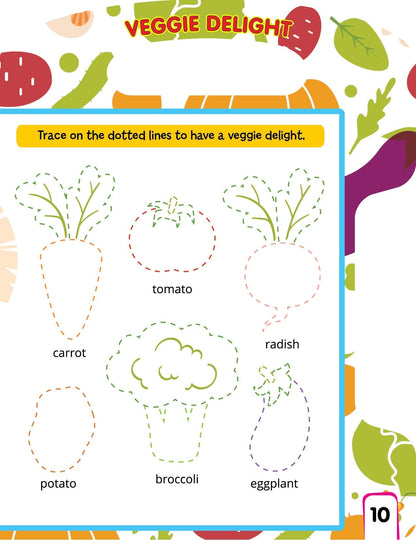 Write and Wipe Book  Vegetables - Tinycubs - 