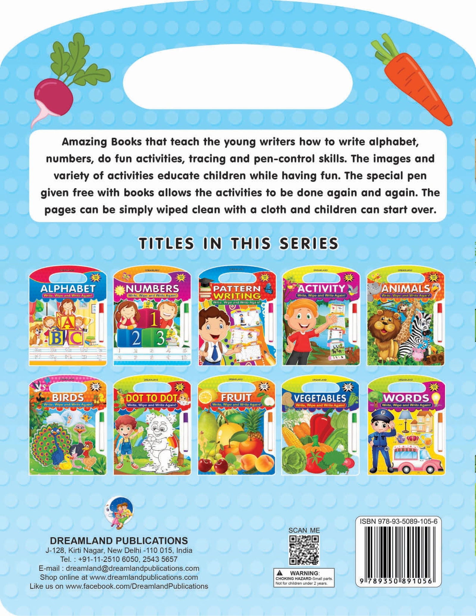 Write and Wipe Book  Vegetables - Tinycubs - 