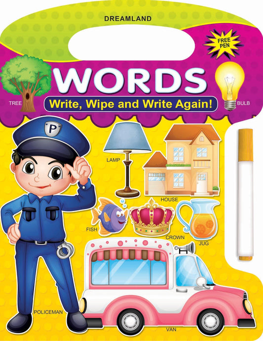 Write and Wipe Book  Words - Tinycubs - 