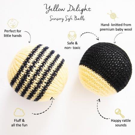 Yellow Delight Sensory Soft Balls - Tinycubs - 