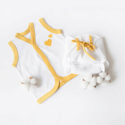 Yellow Hearts Babywear Set - Tinycubs - 