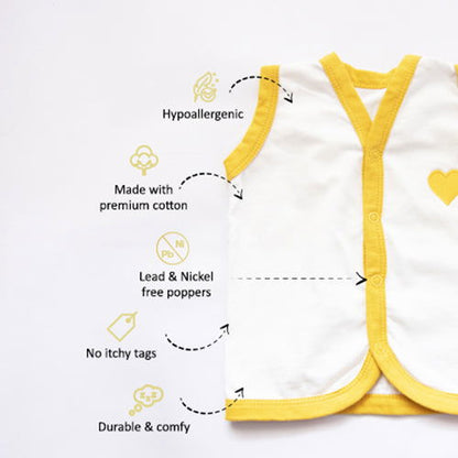 Yellow Hearts Babywear Set - Tinycubs - 
