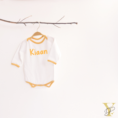 Yellow Love Bodysuits (full sleeves)- Set of 2 - Tinycubs - 