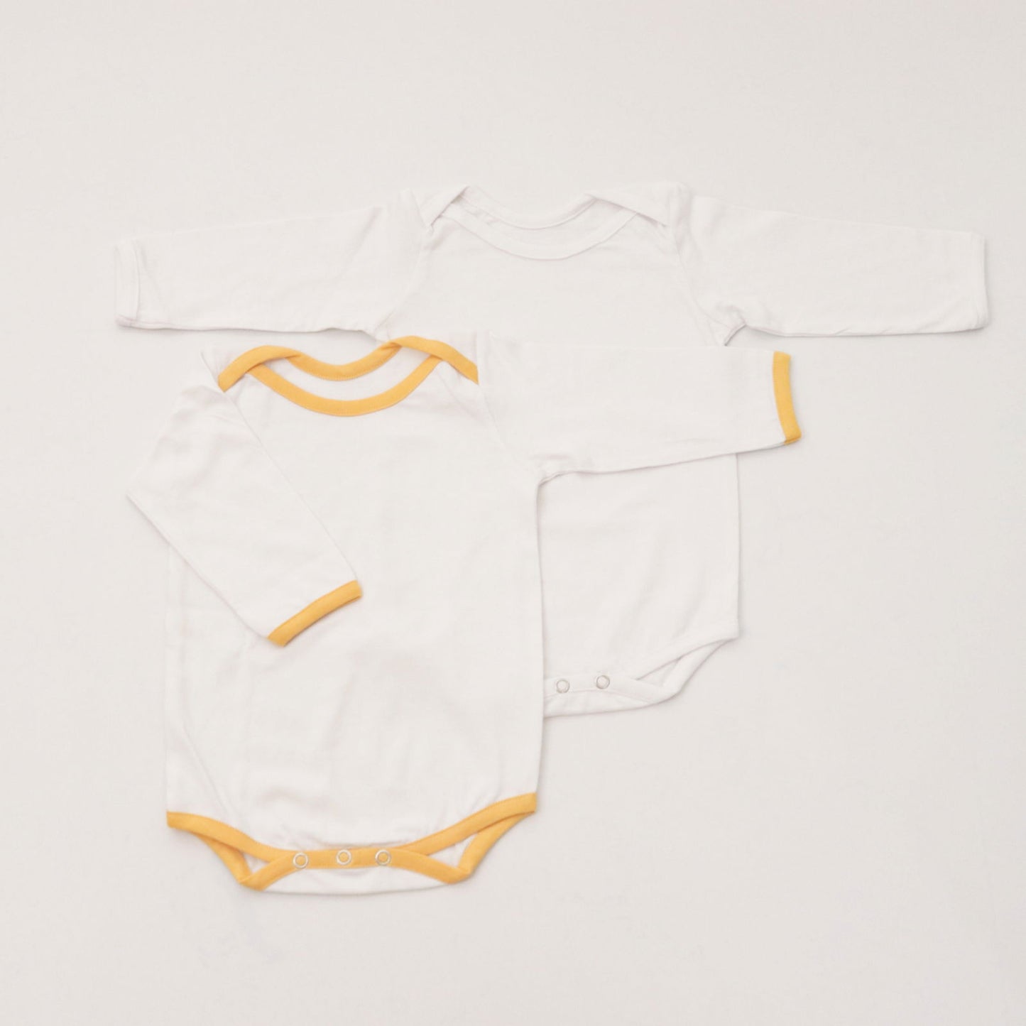 Yellow Love Bodysuits (full sleeves)- Set of 2 - Tinycubs - 