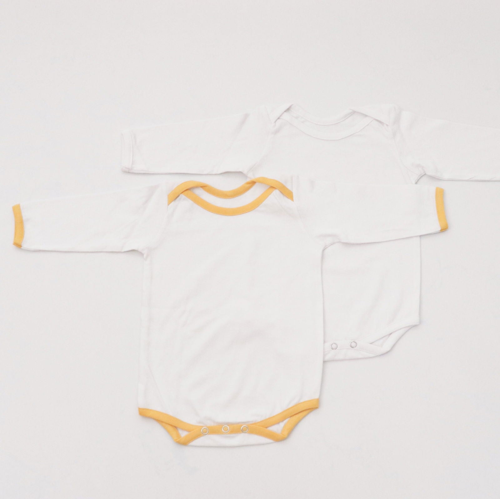 Yellow Love Bodysuits (full sleeves)- Set of 2 - Tinycubs - 